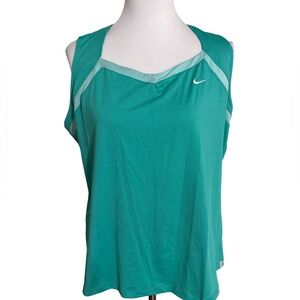 Nike Dri Fit Turquoise Plus Size Athletic Tank